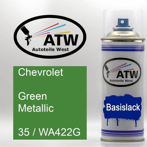 Chevrolet, Green Metallic, 35 / WA422G: 400ml Sprühdose, von ATW Autoteile West.